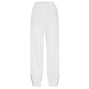 Witte Katoenen Track Broek Brunello Cucinelli , White , Dames