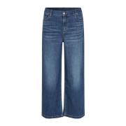 Basic Denim Wijde Pijp Jeans Masai , Blue , Dames