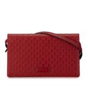 Pre-owned Leather crossbody-bags Gucci Vintage , Red , Dames