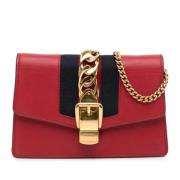 Pre-owned Leather crossbody-bags Gucci Vintage , Red , Dames