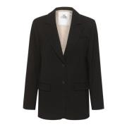 Solid Blazer Jas Meteorite Karen by Simonsen , Black , Dames