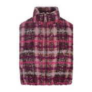 Fuchsia Tweed Joy Cropped Vest Khrisjoy , Pink , Dames