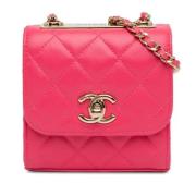 Pre-owned Leather shoulder-bags Chanel Vintage , Pink , Dames