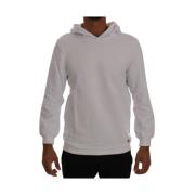 Luxe Witte Hoodie Katoen Daniele Alessandrini , White , Heren