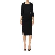 Elegante Midi Jurk Elisabetta Franchi , Black , Dames