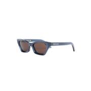 Midnight Blue Brown Matte Bril Dior , Brown , Unisex