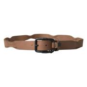 Bruine Leren Riem met Zwarte Gesp Ermanno Scervino , Brown , Dames