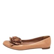 Pre-owned Leather flats Yves Saint Laurent Vintage , Brown , Dames