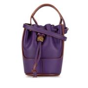 Pre-owned Leather totes Loewe Pre-owned , Purple , Dames