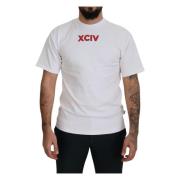 Authentiek wit katoenen T-shirt Gcds , White , Heren