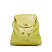 Pre-owned Leather shoulder-bags Chanel Vintage , Green , Dames