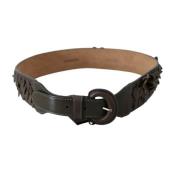 Bruin Leren Franje Mode Riem Ermanno Scervino , Brown , Heren