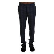 Elegante Multicolor Wollen Broek Bencivenga , Gray , Heren