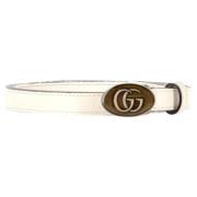 Pre-owned Leather belts Gucci Vintage , White , Dames