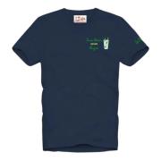 Geborduurd T-shirt met Mojito-ontwerp MC2 Saint Barth , Blue , Heren