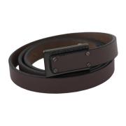 Elegante Bruine Leren Riem voor Mode Costume National , Brown , Dames