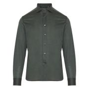 Jersey Katoenen Shirt Corneliani , Green , Heren