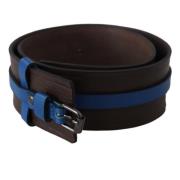 Elegant Bruin Leren Riem met Blauwe Voering Costume National , Brown ,...