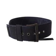 Klassieke Zwarte Leren Riem Ermanno Scervino , Black , Heren