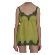 Groene Kant Tank Top Pink Memories , Green , Dames