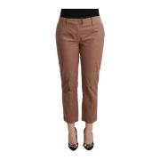 Stijlvolle Cropped Broek in Bruin Costume National , Brown , Dames