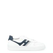 Witte en Blauwe Leren Sneaker Hogan , White , Heren