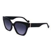 Zwart/Blauw Getinte Zonnebril Liu Jo , Black , Dames