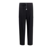 Hoge taille wolblend broek The Row , Black , Dames