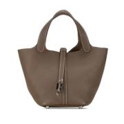 Pre-owned Leather hermes-bags Hermès Vintage , Gray , Dames