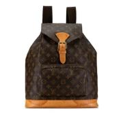 Pre-owned Canvas backpacks Louis Vuitton Vintage , Brown , Dames