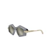 Serpenti Viper Zonnebril Grijs Zilver Bvlgari , Gray , Dames