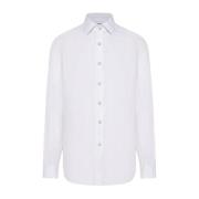 Wit Linnen Overhemd Kiton , White , Heren