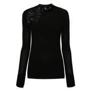 Zwarte Crewneck Sweater Ermanno Scervino , Black , Dames