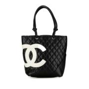 Pre-owned Leather handbags Chanel Vintage , Black , Dames