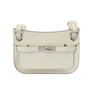 Pre-owned Leather shoulder-bags Hermès Vintage , White , Dames