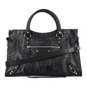 Stadstas Klassiek Zwart Leer Balenciaga , Black , Dames