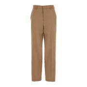 Stretch Twill Camel Broek Blumarine , Brown , Dames