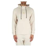 Hoodie van stretchstof met hoge kraag Boss , White , Heren