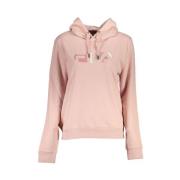 Roze Katoenen Hoodie met Logoprint Fila , Pink , Dames