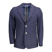 Elegante Blauwe Slim Fit Jas Gant , Blue , Heren