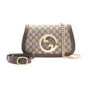 Blondie Schoudertas met Goudkleurige Hardware Gucci , Brown , Dames