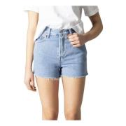 Dames Blauwe Shorts Levi's , Blue , Dames