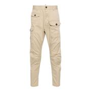 Beige Katoenen Cargo Broek Dsquared2 , Beige , Heren