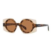 Bruin Havana Zonnebril Emporio Armani , Brown , Dames