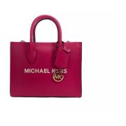 Mirella Small Top Zip Shopper Tas Michael Kors , Red , Dames