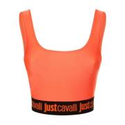 Stijlvolle Top voor Vrouwen Just Cavalli , Orange , Dames