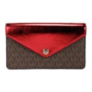 Crimson Small Flap Clutch Crossbody Tas Michael Kors , Multicolor , Da...