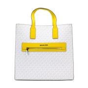 Kenly Grote North-South Tote Bag Michael Kors , White , Dames