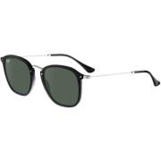 Klassieke ronde platte zonnebril Zwart/Groen Ray-Ban , Black , Unisex