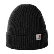 Zachte wol-kasjmier beanie met brede omslag Carhartt Wip , Black , Uni...